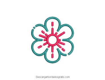Diseño bordado de flores de colores gratis