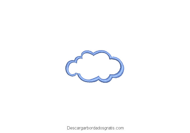 Diseño bordado de nube gratis