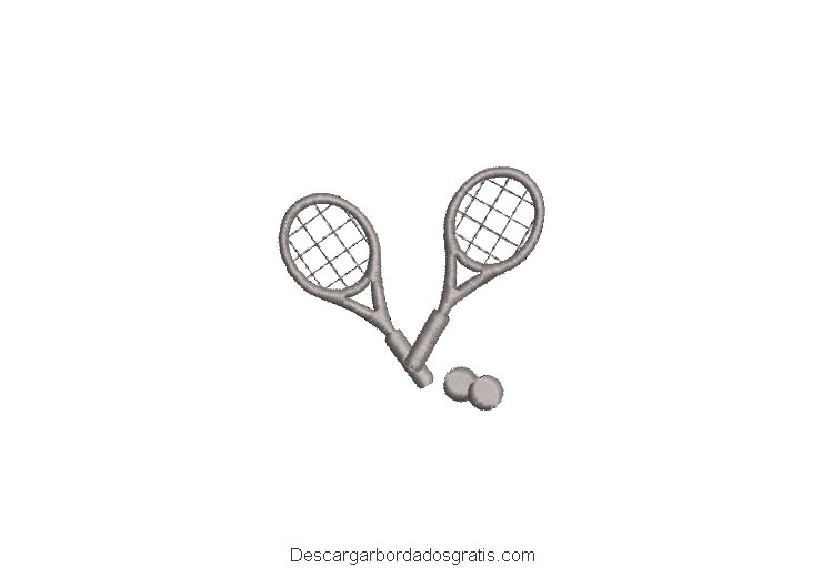 Diseño bordado de palo de tenis gratis