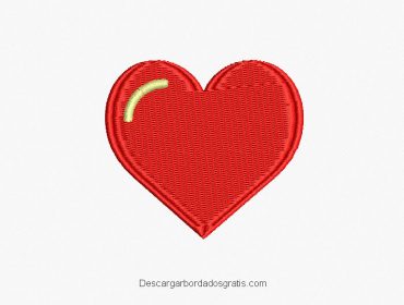 Diseño bordado de corazón para bordar