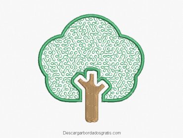 Diseño bordado de árbol gratis